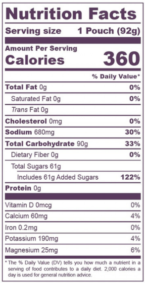 Limonade 90g de glucides